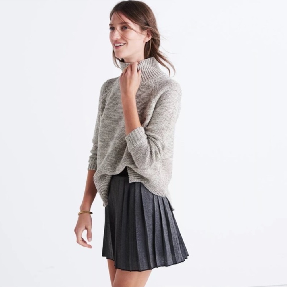 NWOT Madewell Pleated Metallic Skirt | 00
